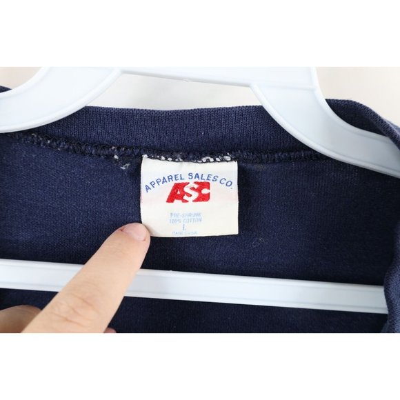 Vintage 90s Mens Large Faded Spell Out University of Michigan Henley T-Shirt USA - Picture 5 of 8